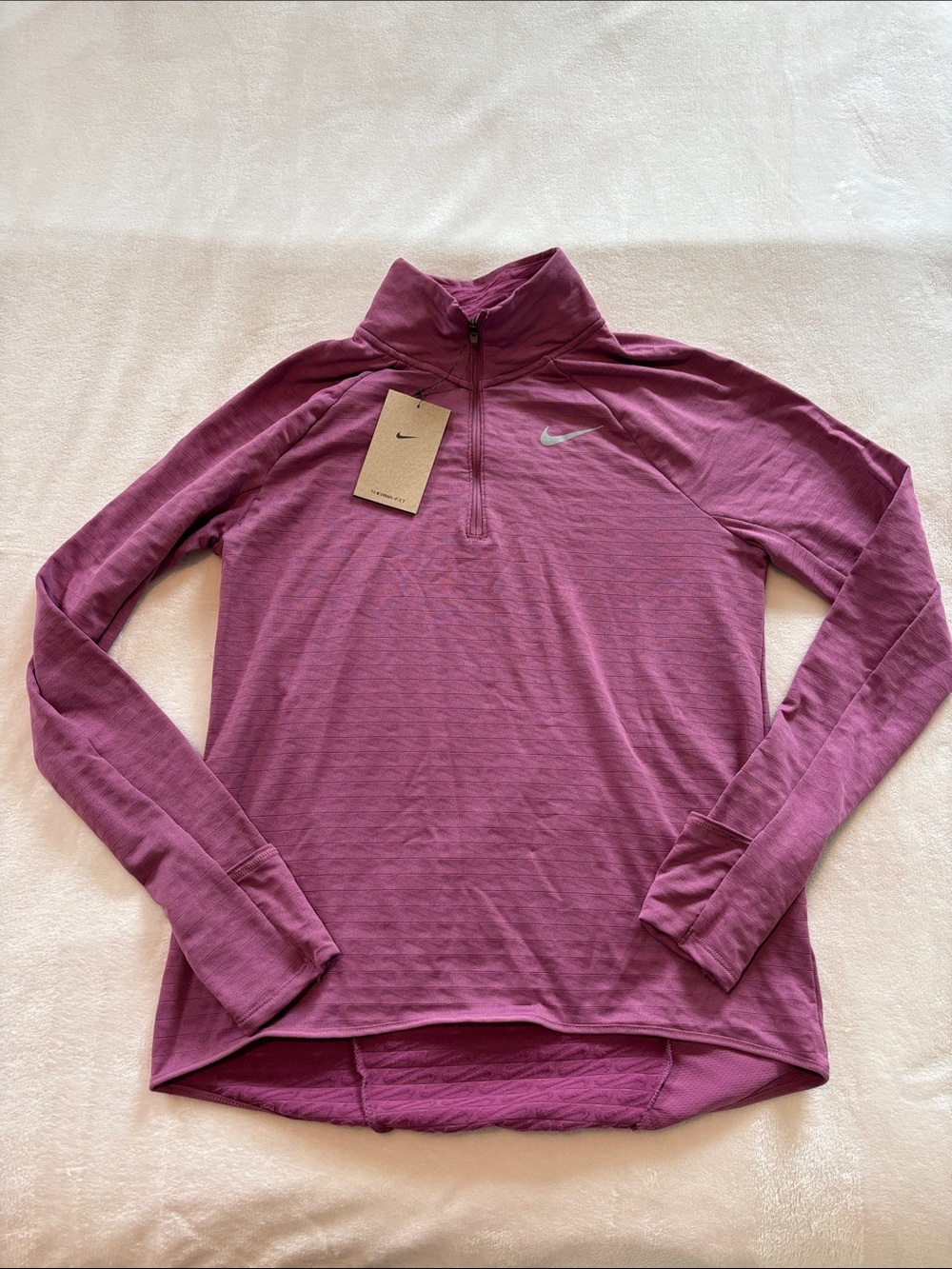 Nike Women's Mauve Quarter-Zip Training Top